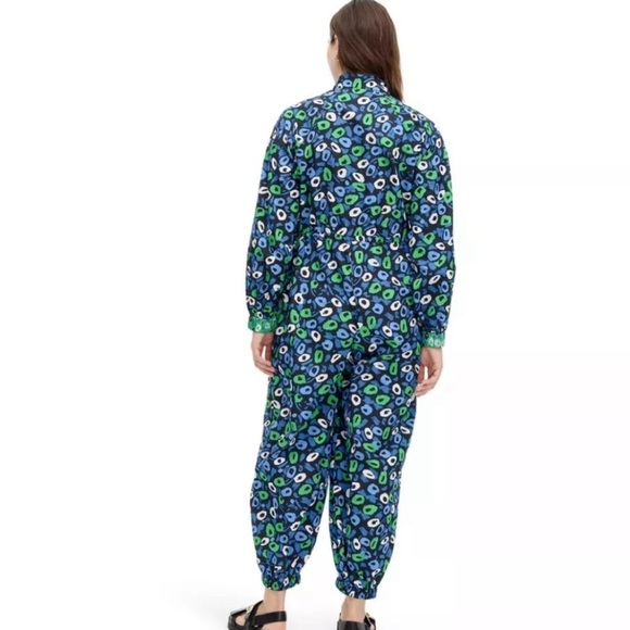 NEW Diane Von Furstenberg for Target Nylon Jazz Dot Green Jumpsuit Size Small - Picture 2 of 4